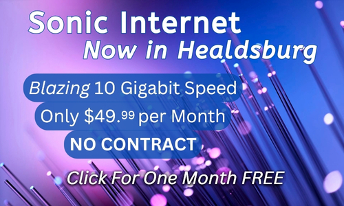 Sonic Optical Internet Now In Healdsburg